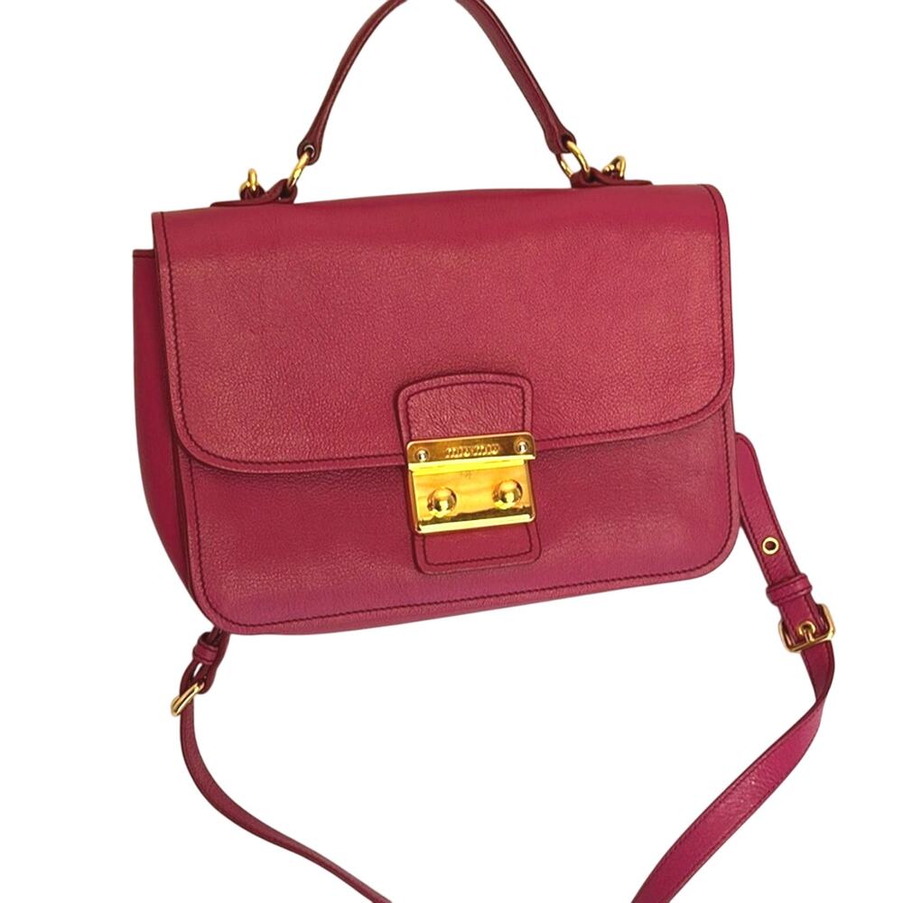 Miu Miu Pink Leather Two-Way Bag